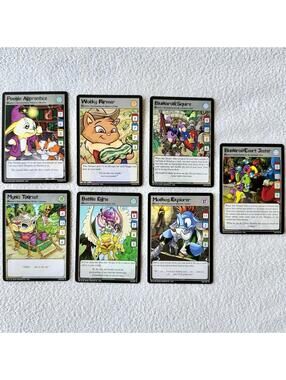 NEAR MINT+ 2003 Neopets TCG Experienced Neopets Bundle of 7 Trading Cards